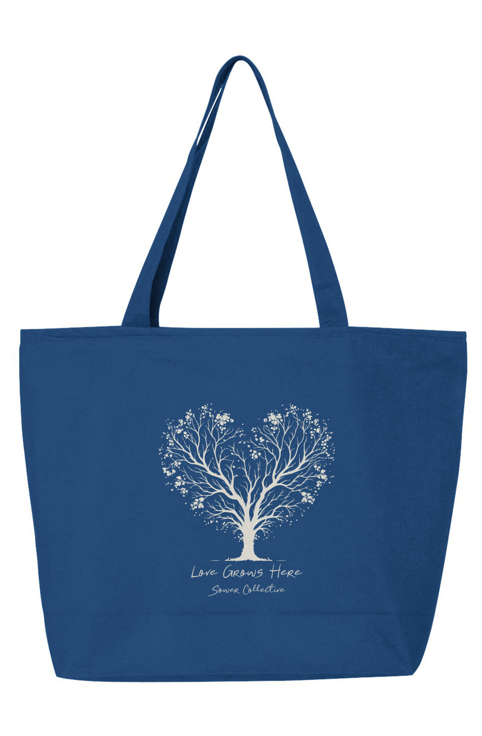 Love Grows Here Zippered Tote Bag