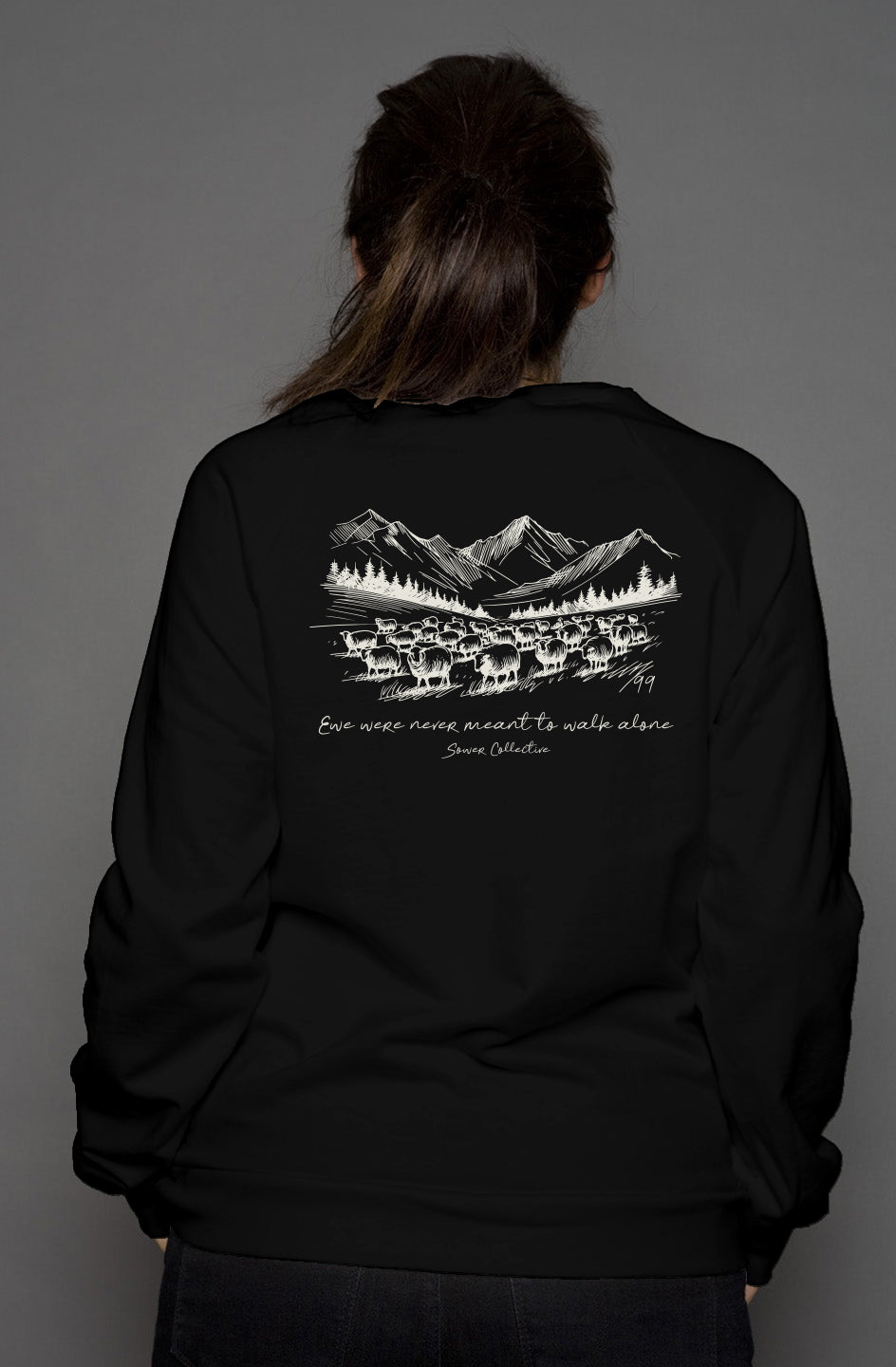 Ewe are Never Alone crew neck sweatshirt