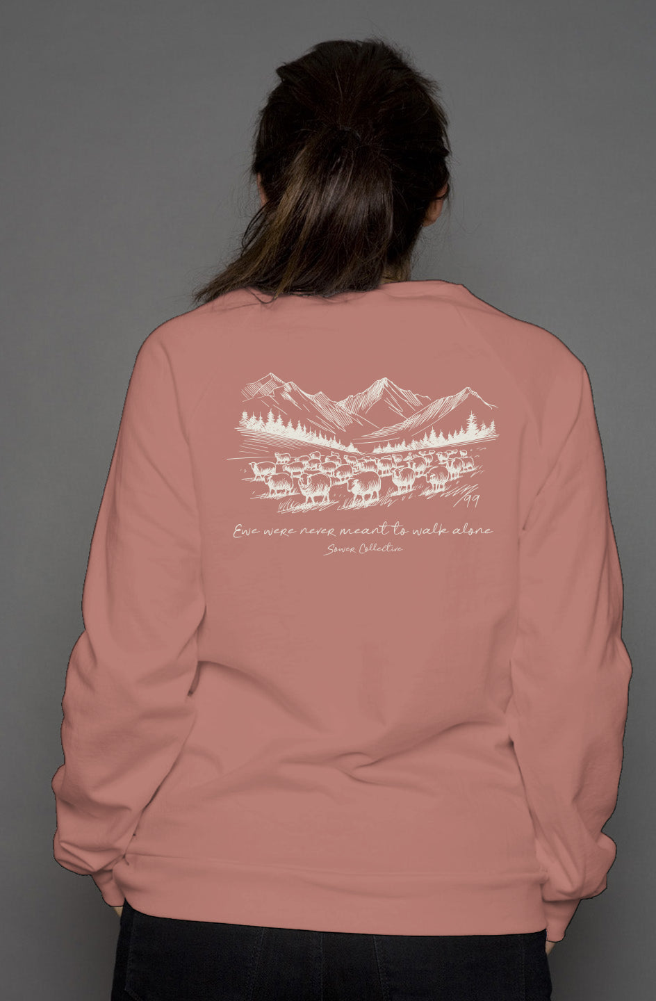 Ewe are Never Alone crew neck sweatshirt