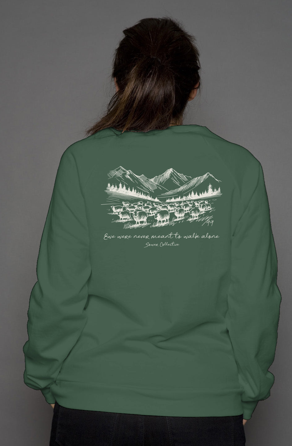 Ewe are Never Alone crew neck sweatshirt
