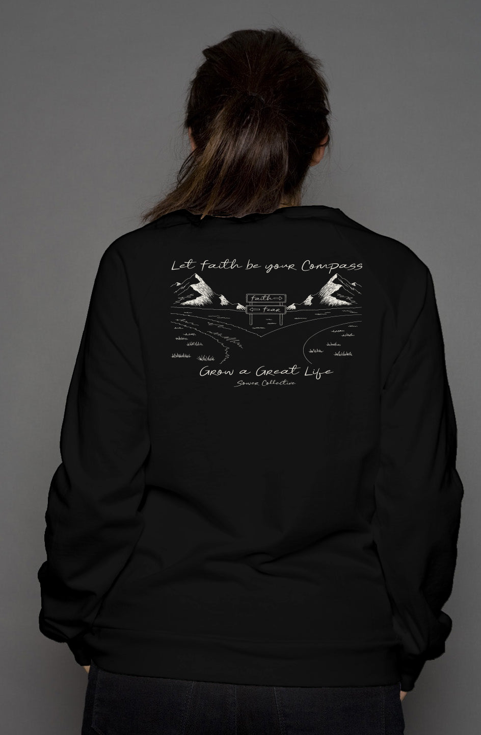 Faith Over Fear crew neck sweatshirt