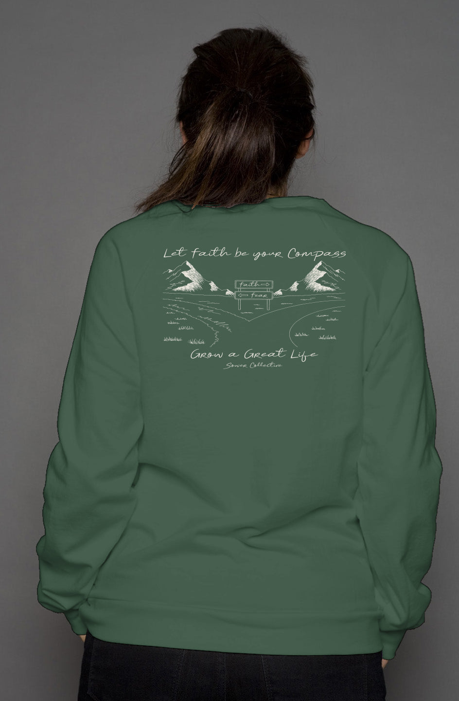 Faith Over Fear crew neck sweatshirt