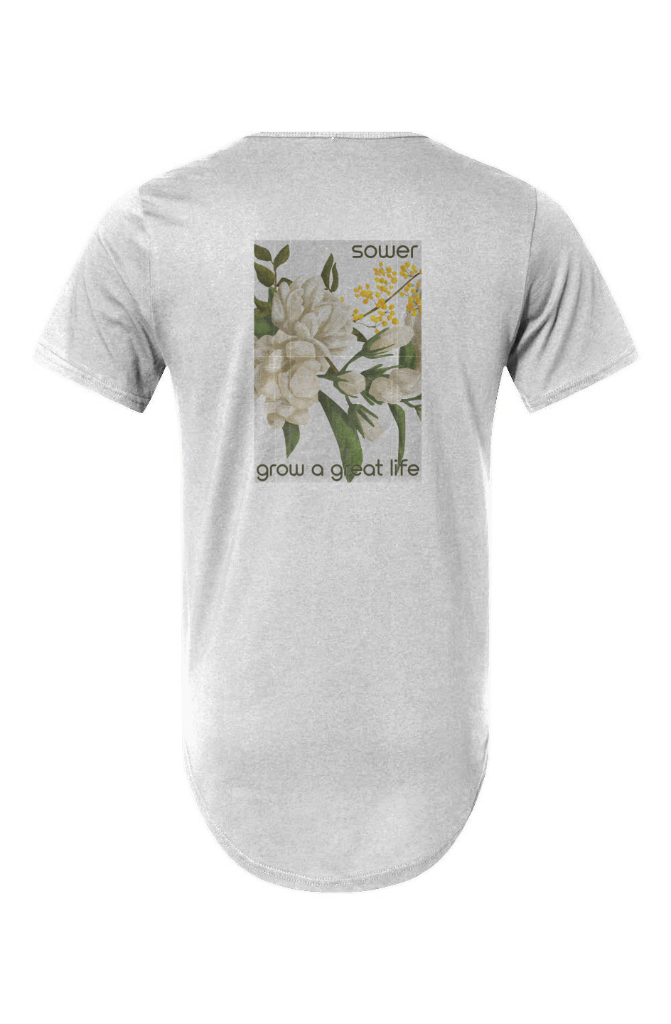 Vintage Floral Curved Hem Tee