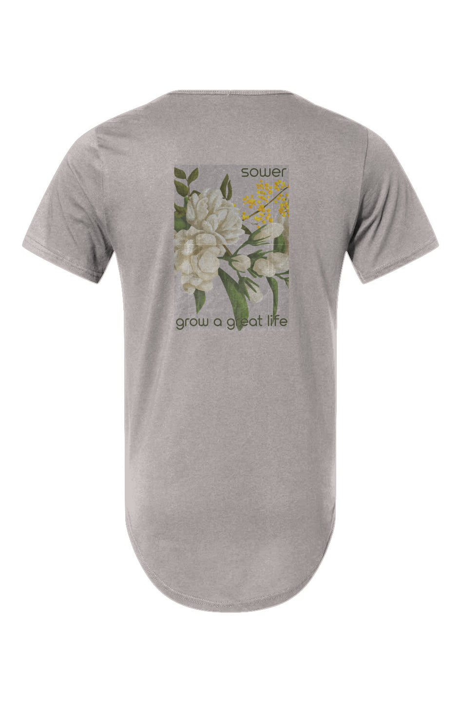 Vintage Floral Curved Hem Tee