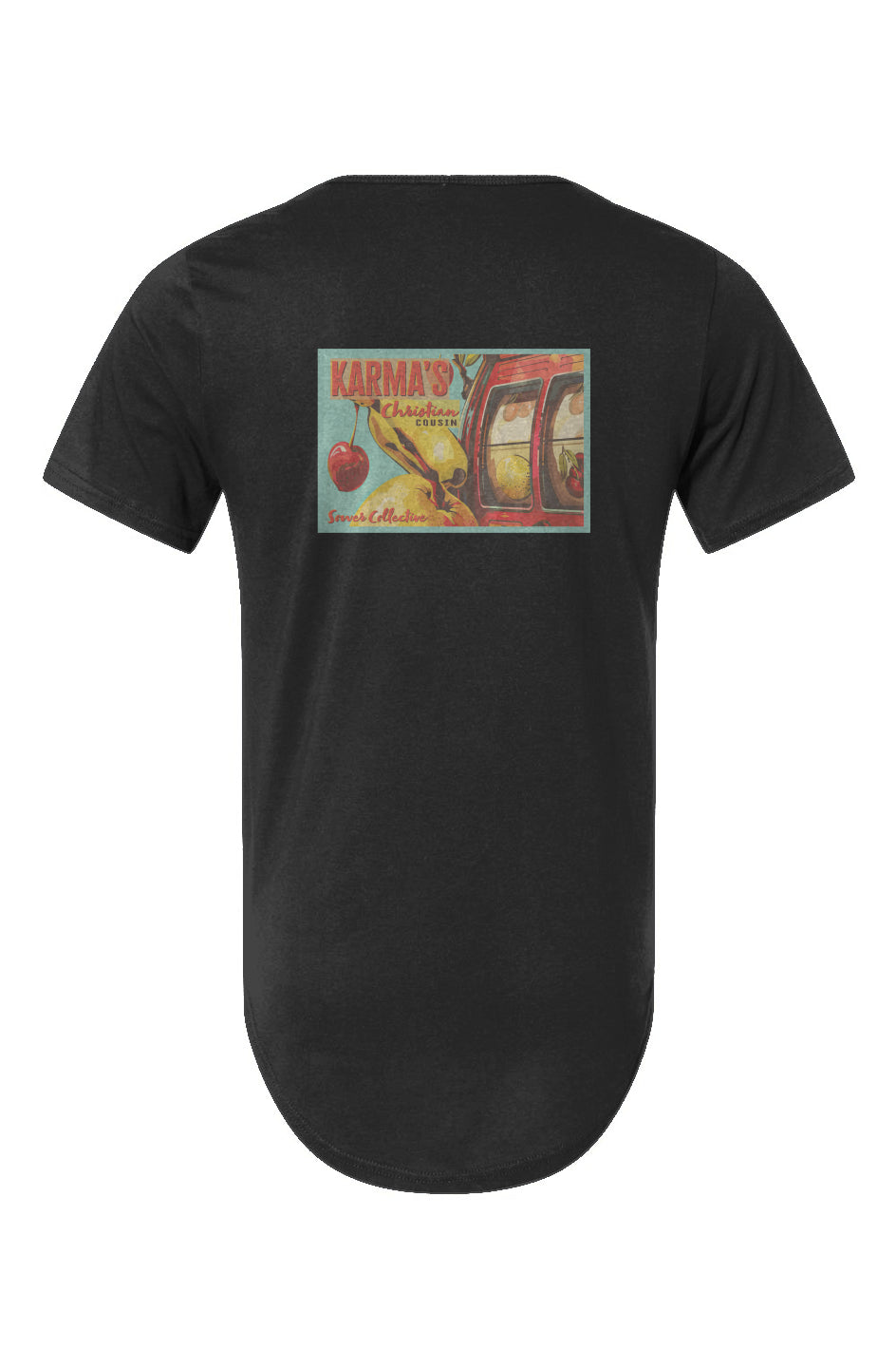 Fruit and Karma Curved Hem Tee