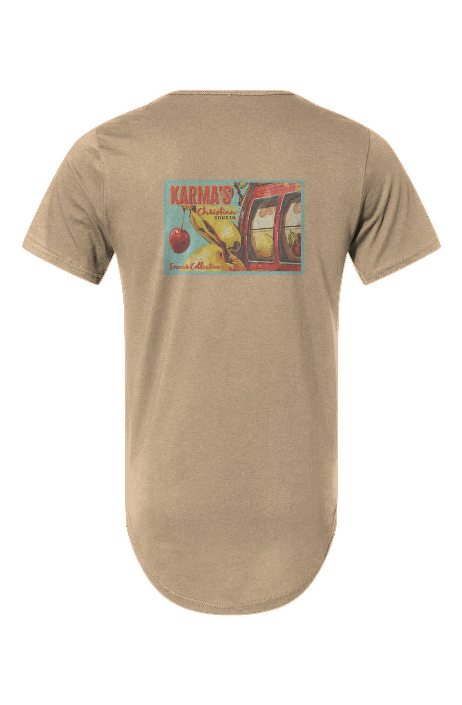 Fruit and Karma Curved Hem Tee
