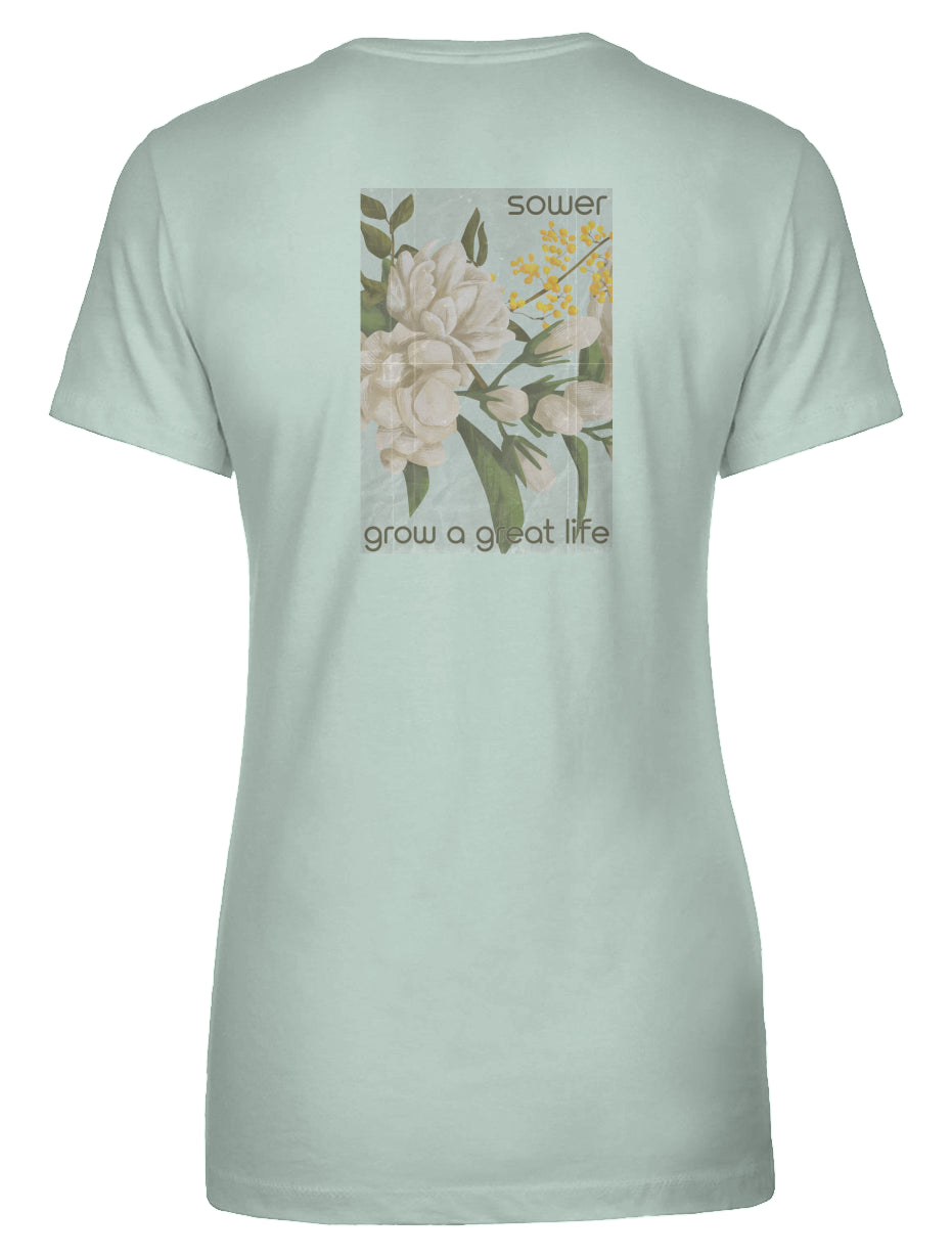 Vintage Floral Womens Crew